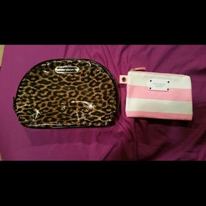betsey johnson and victoria secret makeup bags