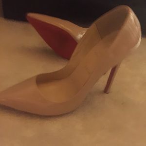 Nude Patent Red Bottom Heels