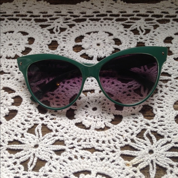 Turquoise cat eye sunglasses