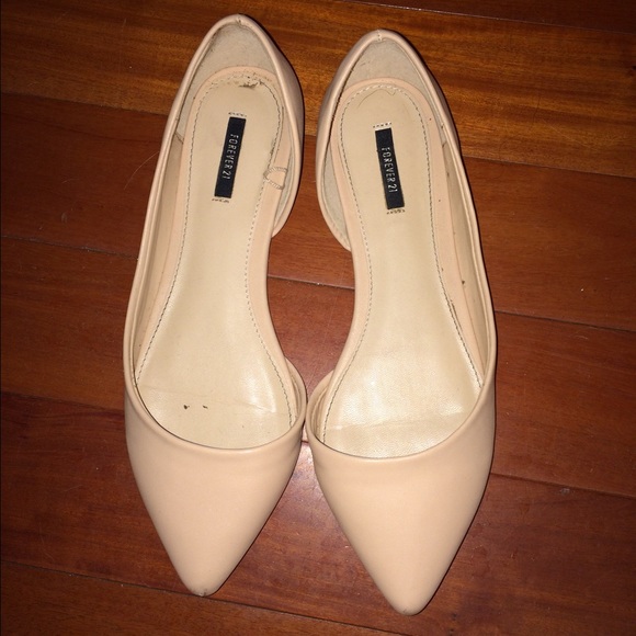 Beige flats