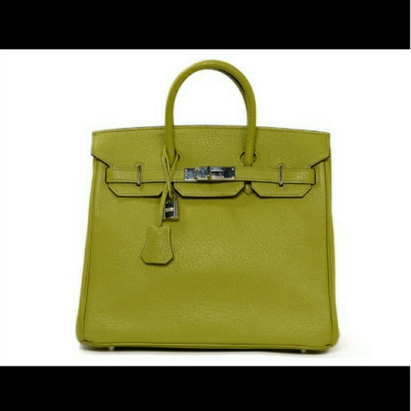 HERMES Vert Anis Haut A Courroies HAC 28cm Birkin