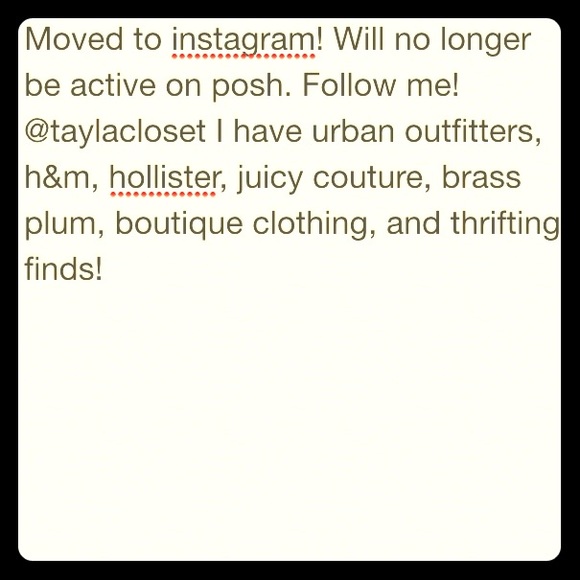 FOLLOW MY INSTAGRAM! @taylacloset - Picture 1 of 1