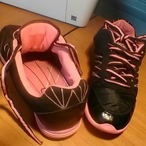 Coach Darla Black and Neon pink sneakers