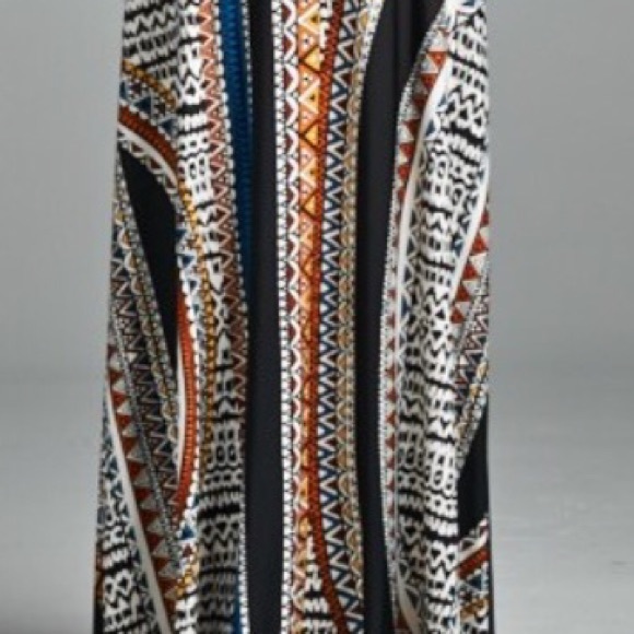 • Boho • Tribal Abstract Print Maxi Dress  • S M L - Picture 3 of 3