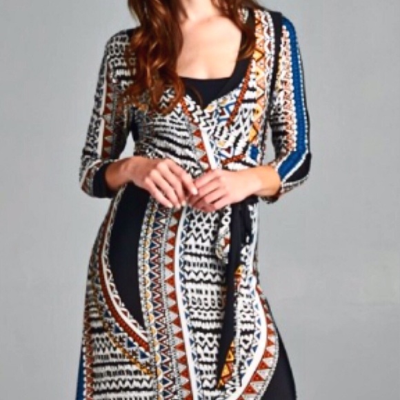 • Boho • Tribal Abstract Print Maxi Dress  • S M L - Picture 2 of 3