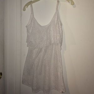 Roxy White Crochet Swimsuit Cover-up