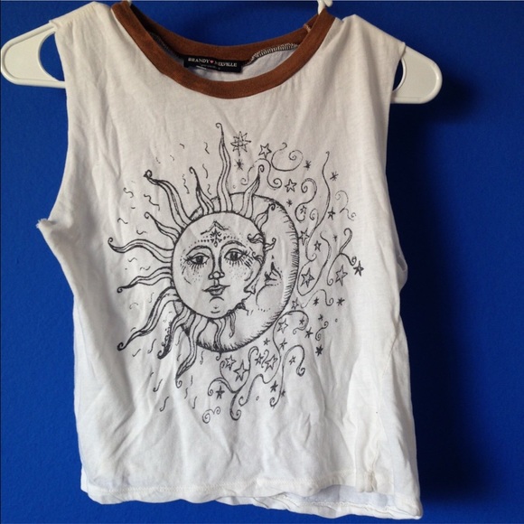Brandy Melville sun and moon graphic top