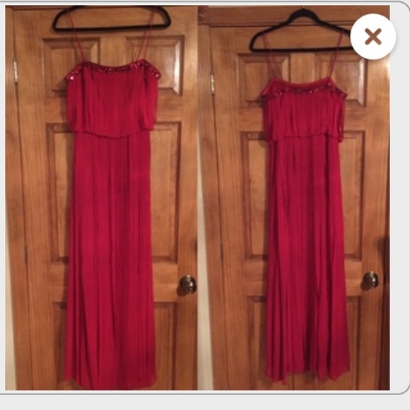 Red Fringe Gown! REDUCED PRICE!