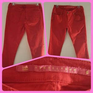 Spicy Red Skinny Jeans!