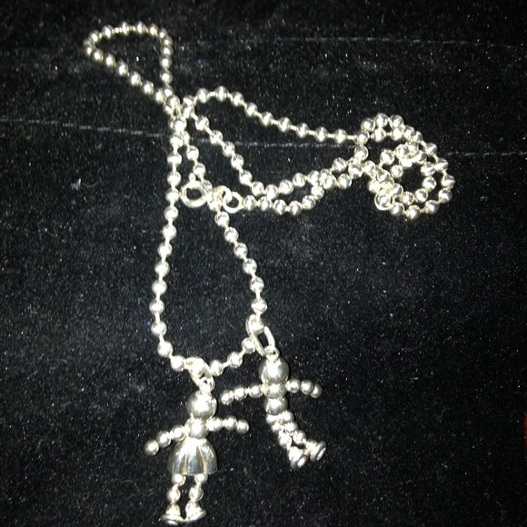 Boy/girl necklace super cute Sterling adorable😍 - Picture 4 of 4