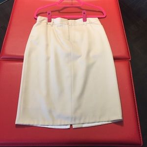 J Crew light cream suit skirt in OK condition