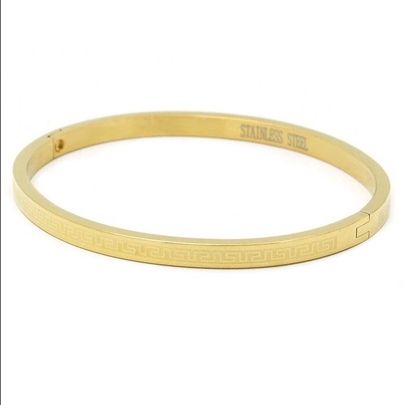 Jewelry - Greek Key Bracelet-YELLOW GOLD
