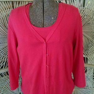 Bright Pink Cardigan Set