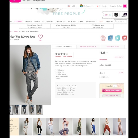 Free People Print Culottes NWT - Picture 4 of 4