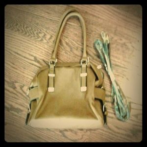 brown tote with long strap