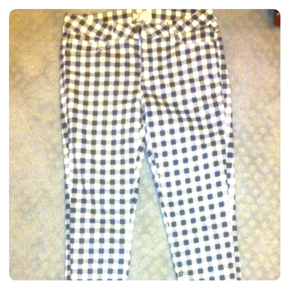 Checkered black and white pants
