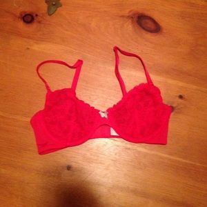 Victoria's Secret red lace bra 34C