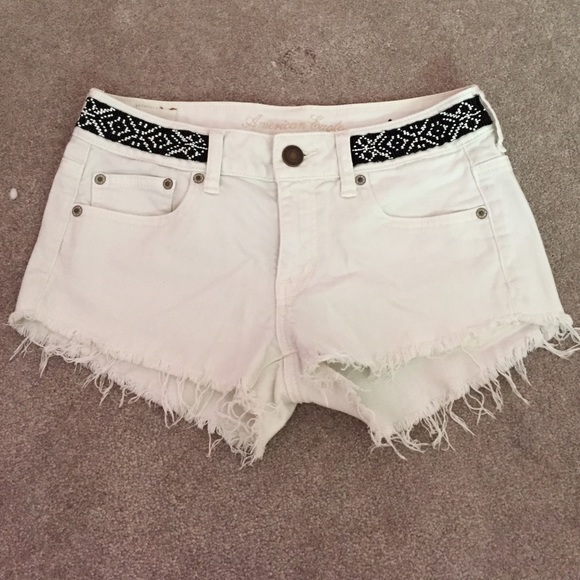 White American eagle Jean shorts