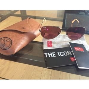 RAY-BAN RB3025 58 Red/Bronze ORIGINAL AVIATOR