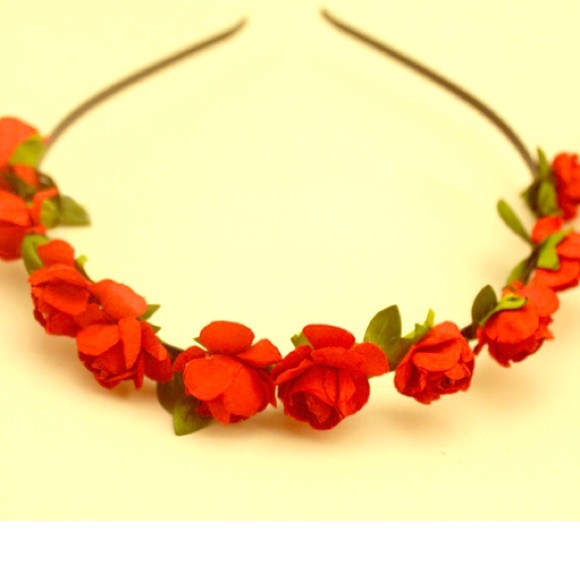 Red Floral Headband