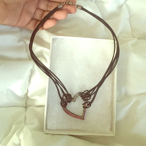 Lilly Pulitzer oversized tarnished heart necklace