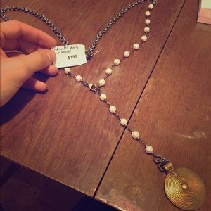 Freshwater pearl and brass