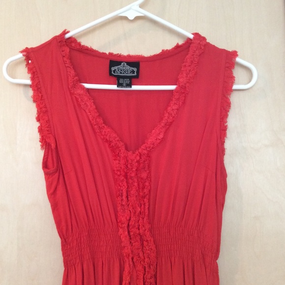 Coral Anthropologie dress