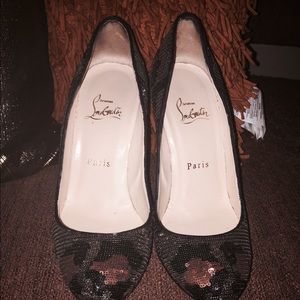 CHRISTIAN LOUBOUTIN FIFI  LEOPARD PUMP 36.5