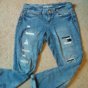 Ripped boyfriend jeans