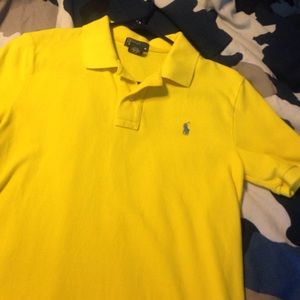 Yellow polo boys size L 14-16