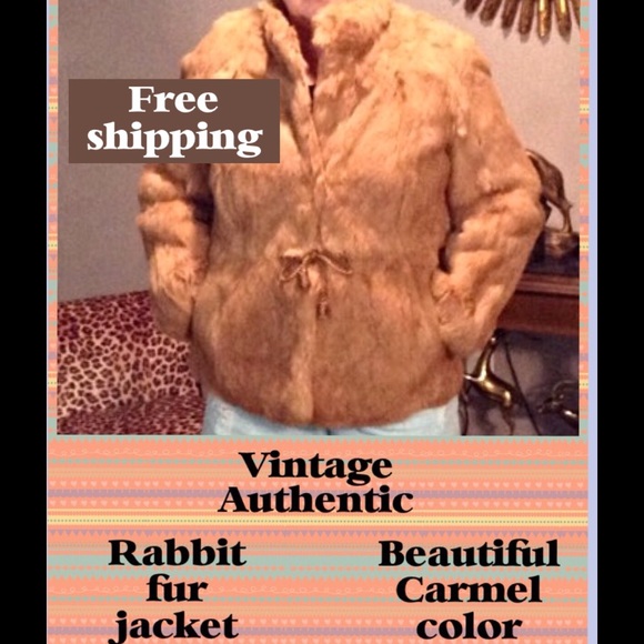Vintage authentic rabbit fur jacket