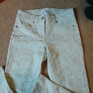 Vintage Mint Floral Ankle Jeggings