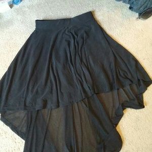 Black High Low high waisted skirt