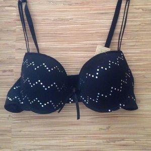 Chevron Sequined Bra