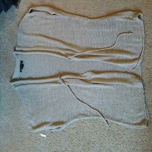 Beige layering cardi vest
