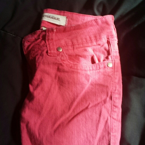 Hydraulic hot pink skinny jeans