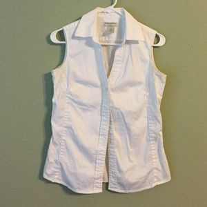 Banana Republic M White Button Down Sleeveless