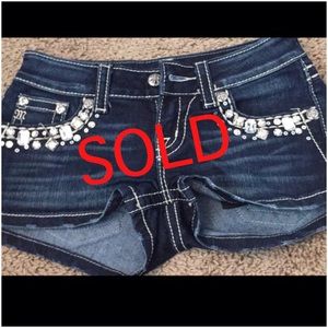 SOLD Miss Me bling shorts size 24