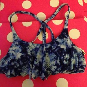 VS Pink *S* tie dye swim top