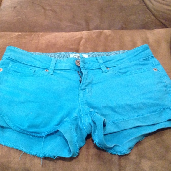 Blue denim jean shorts