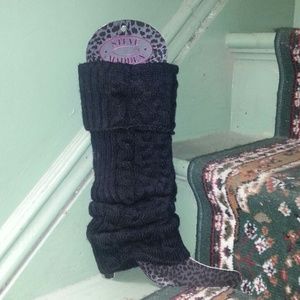 Steve Madden Black leg warmers New!