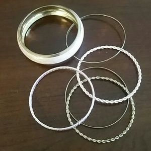 Pink and gold bangle combo