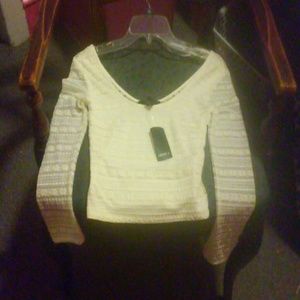 forever 21 low cut shoulder croptop