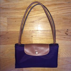 Longchamp 'Large Le Pliage' Tote in Bilberry