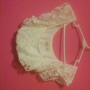 floral white crop lace top