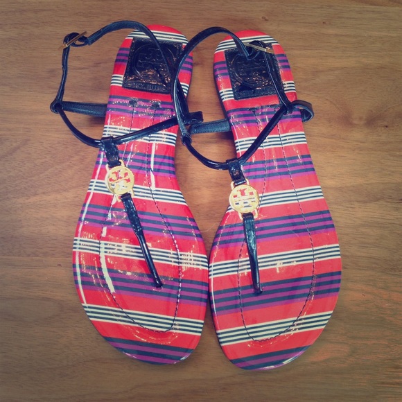 Tory Burch Striped Sandals 2025