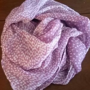 Cute purple dot print scarf