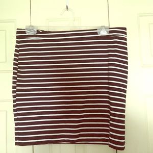 Black and White Striped Skirt