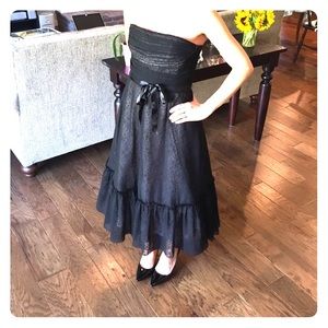 BCBG strapless lacy black dress