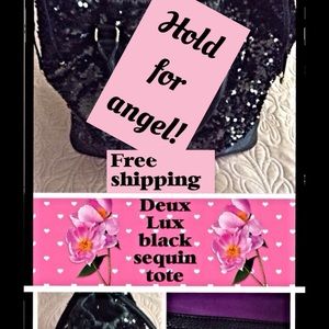Deux Lux large black sequin tote 👀